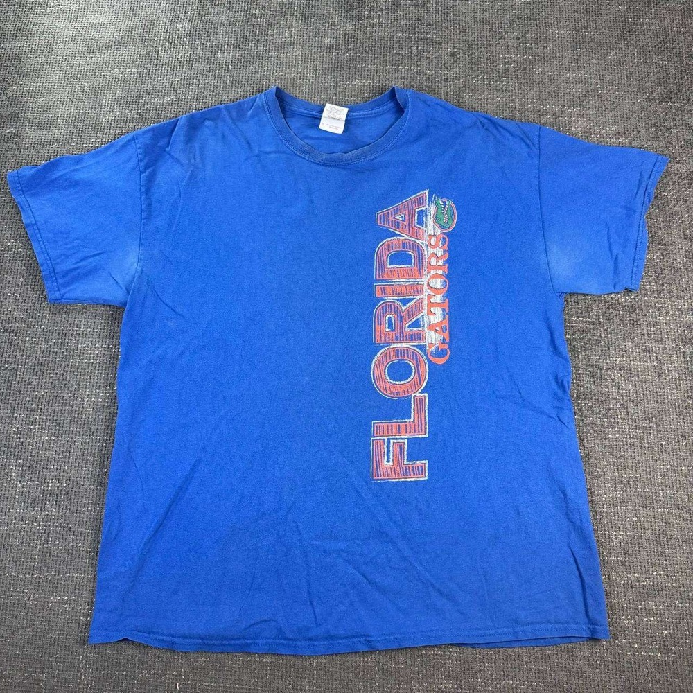 Gildan Florida Gators T-Shirt Mens XL Blue Graphic Spellout NCAA Y2K Tee